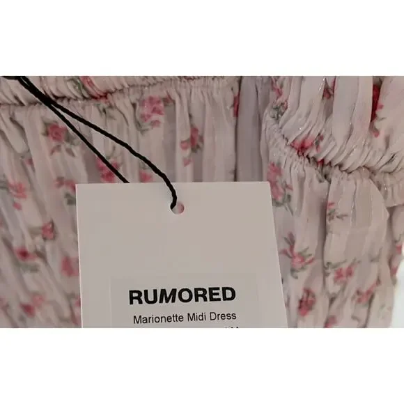 NWT $128 RUMORED Marionette midi dress / candied carnation S - Picture 10 of 14